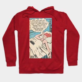 Comic woman in bed thinking Hoodie